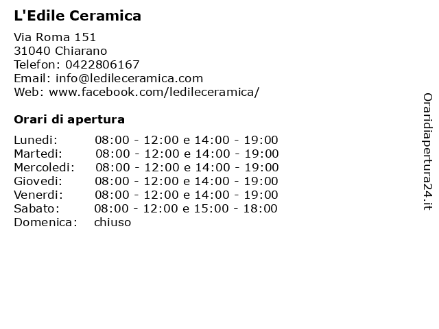 L Edile Ceramica Chiarano.