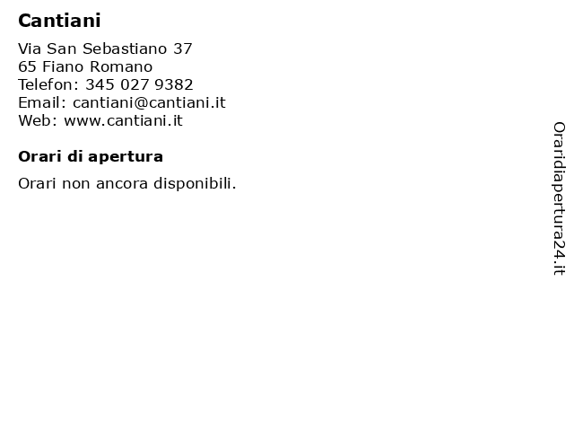 Cantiani Ceramiche Fiano Romano.