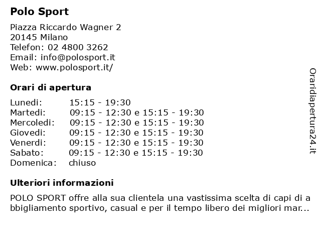 polo sport piazza wagner milano