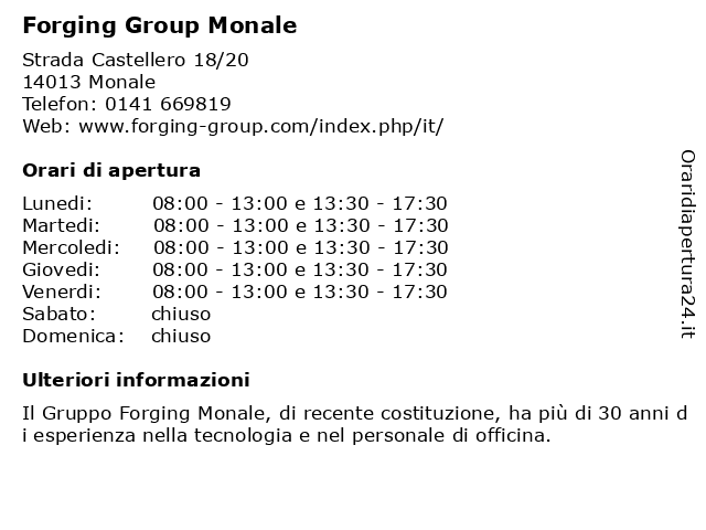 Forging group monale srl