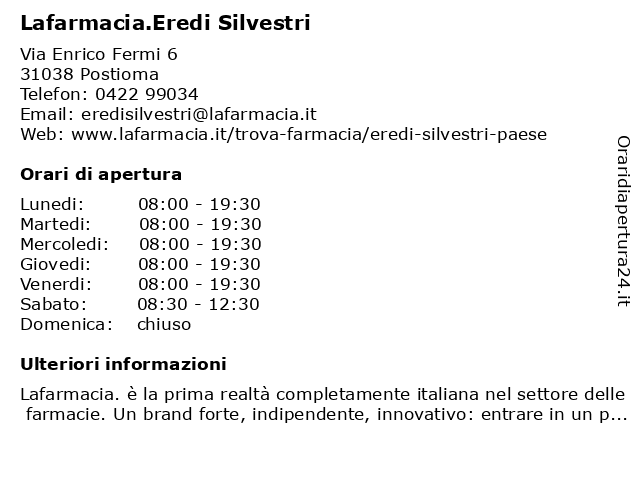 Lafarmacia.Eredi Silvestri