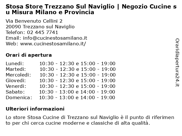 á Orari Store Cucine Creo Via Benvenuto Cellini 2 20090 Trezzano Sul Naviglio Mi